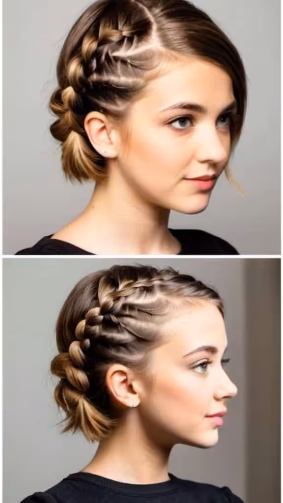 Side Braided Short Hairstyle