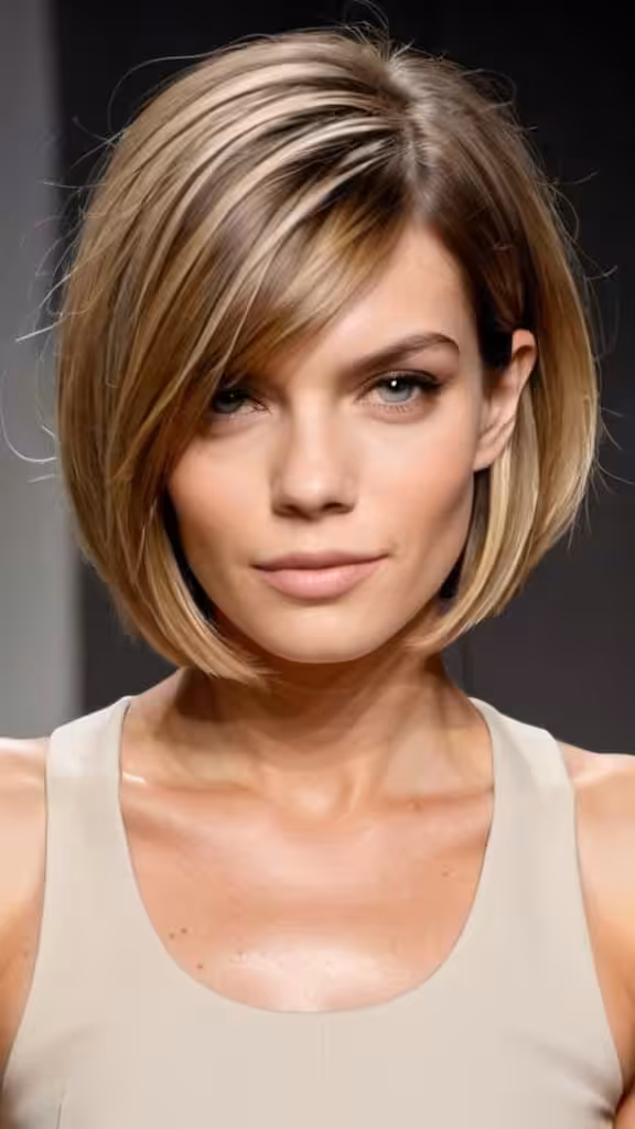 Side Parted Bob 3