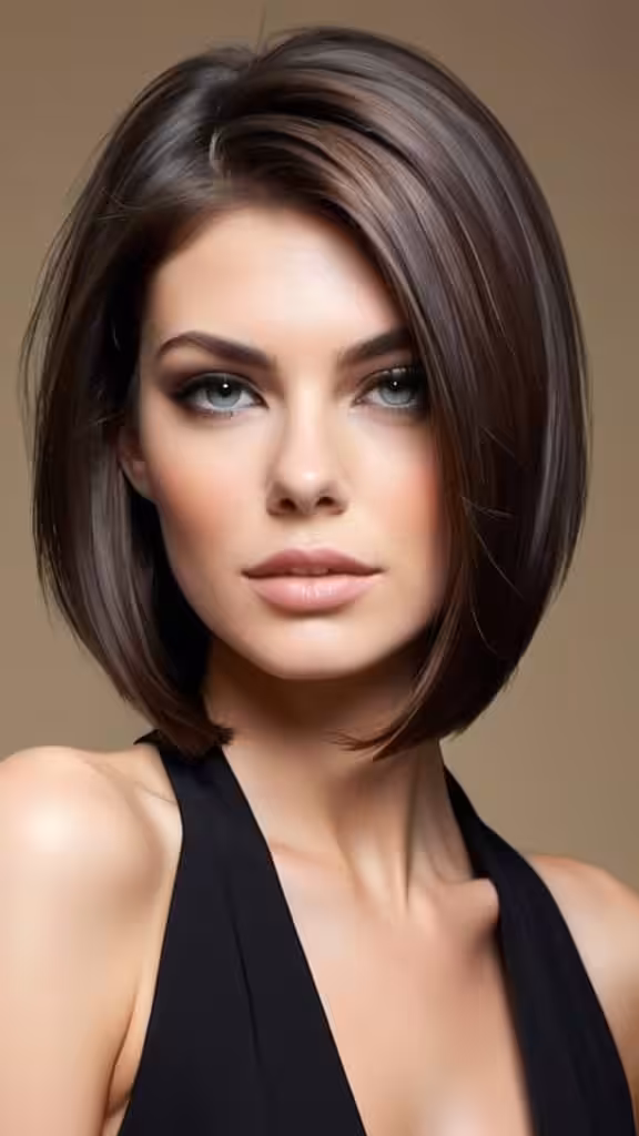 Side Parted Slick Hair
