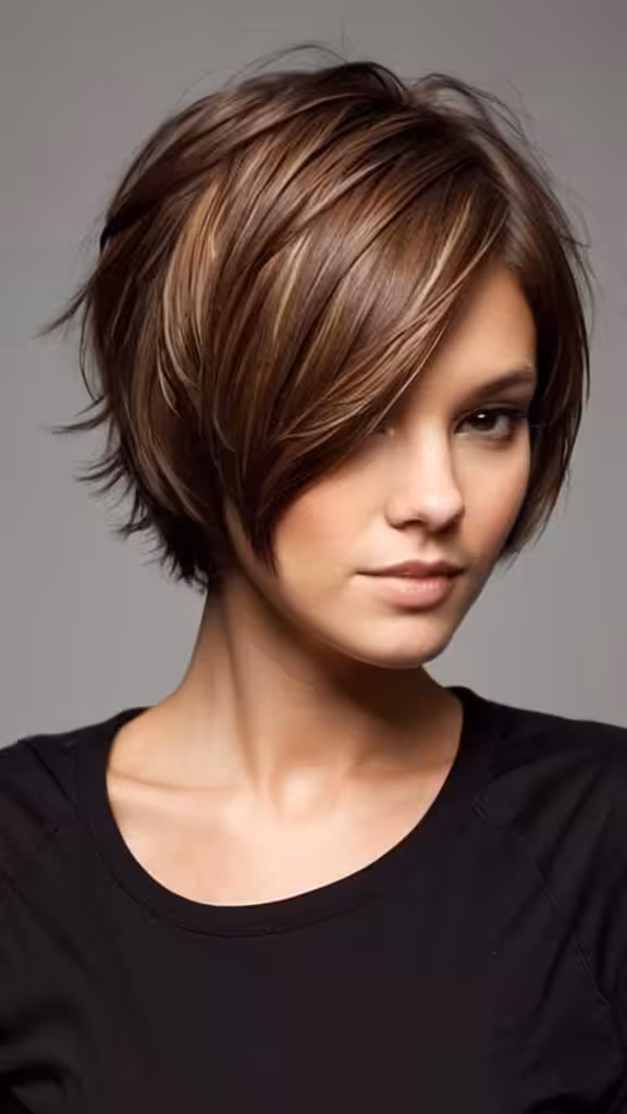 Side Parted And Short