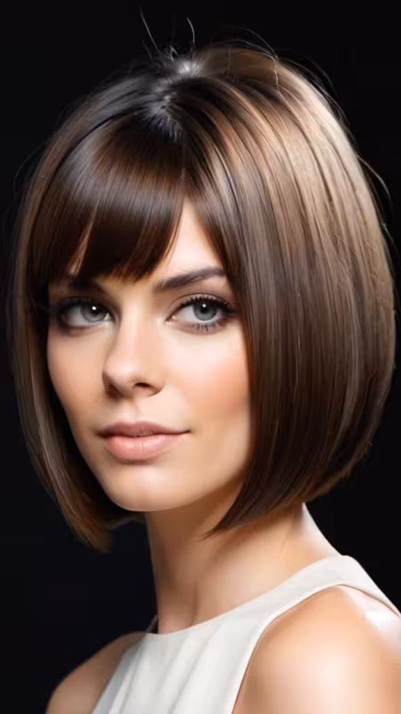 Sleek Bob with Side Bangs