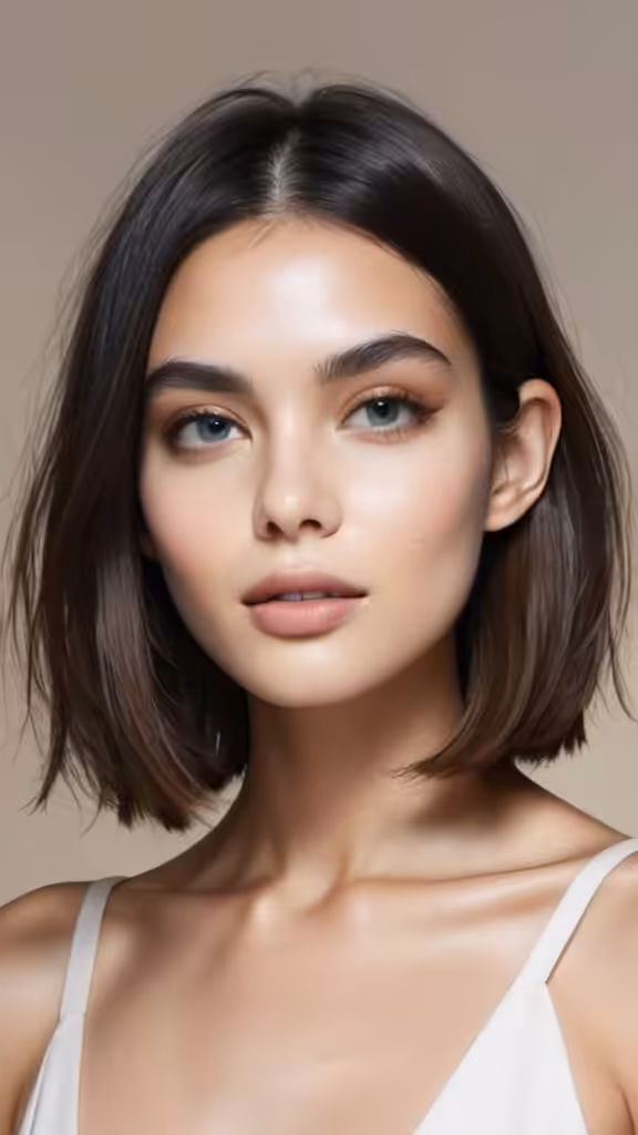 Sleek Middle Parted Lob