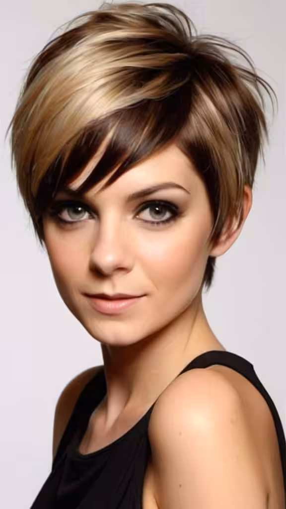 Sweeping Banged Pixie