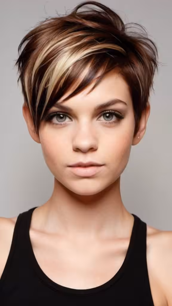 Two Toned Pixie With Highlights