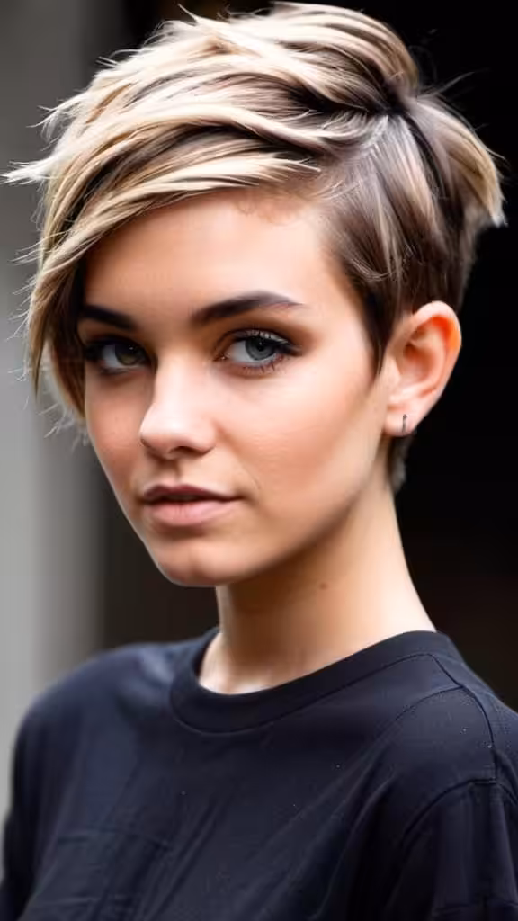 Undercut Pixie With Highlights