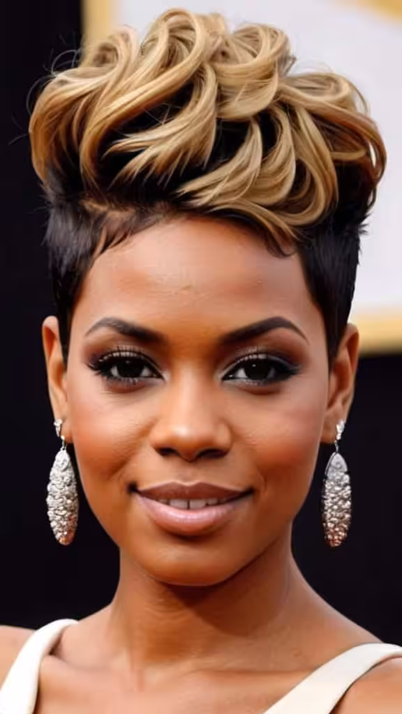 Updo With Tapered Sides
