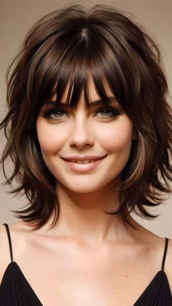 Wavy Shag With Fringe