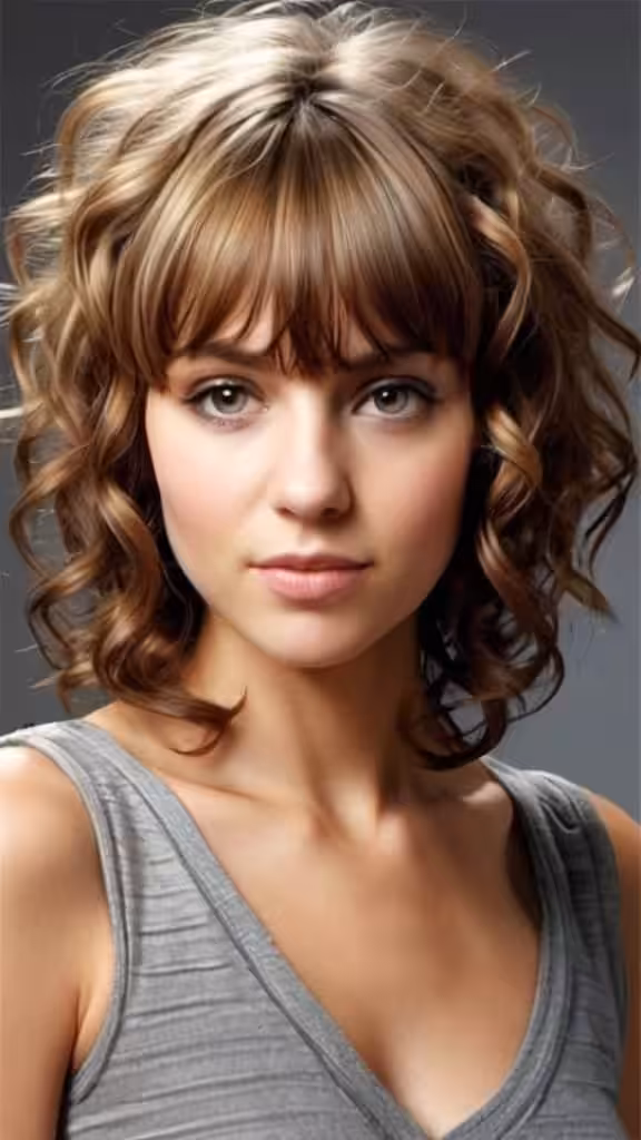 Wispy Curly Fringe