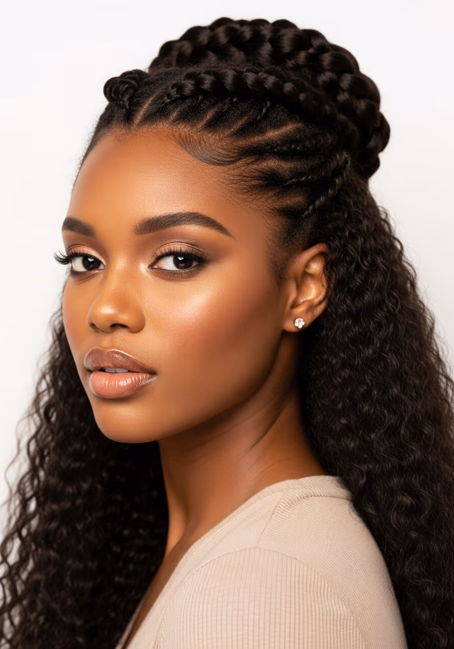 Fishtail Braid Updo Long Natural Hair 2026