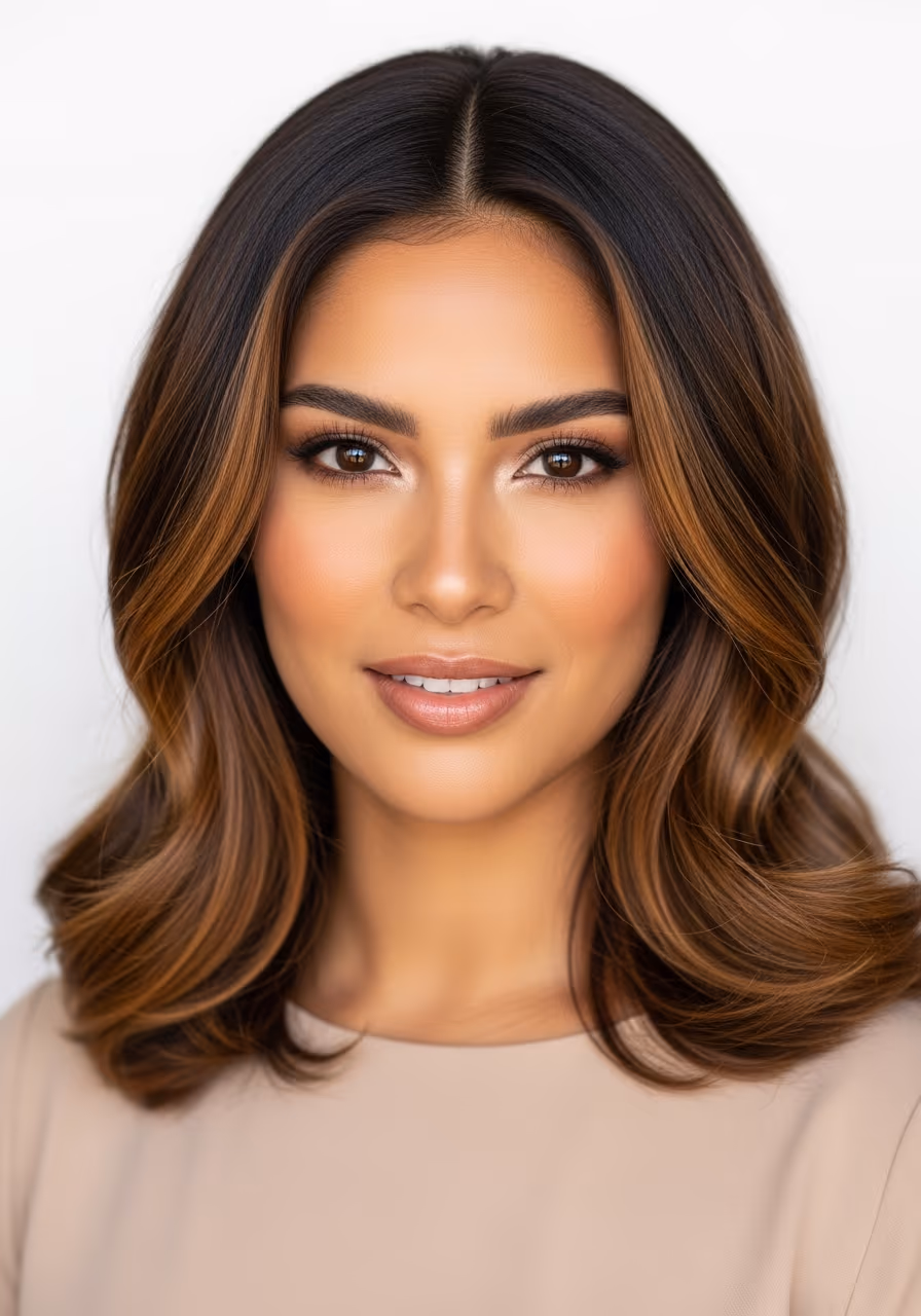 Collarbone With Highlights hairstyle