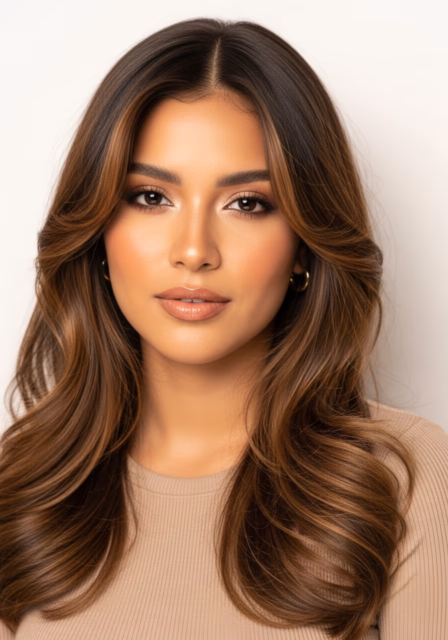 Face-Framing Layers with Waves Long Hair 2026