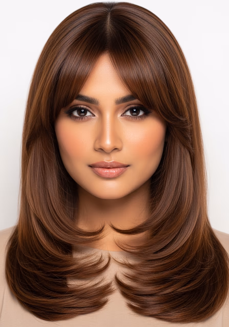Straight Long Hair with Curtain Bangs 2026