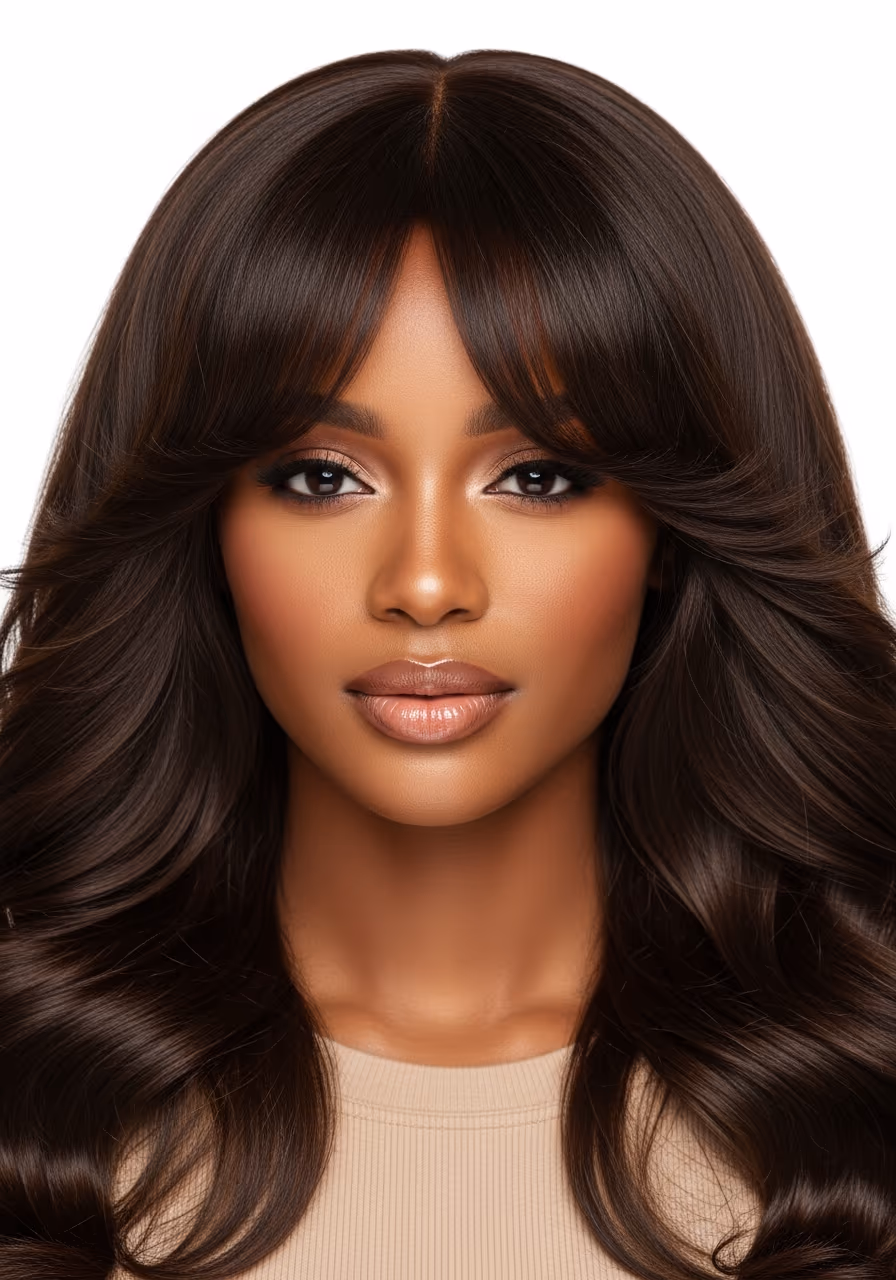 Wavy Long Hair with Curtain Bangs 2026