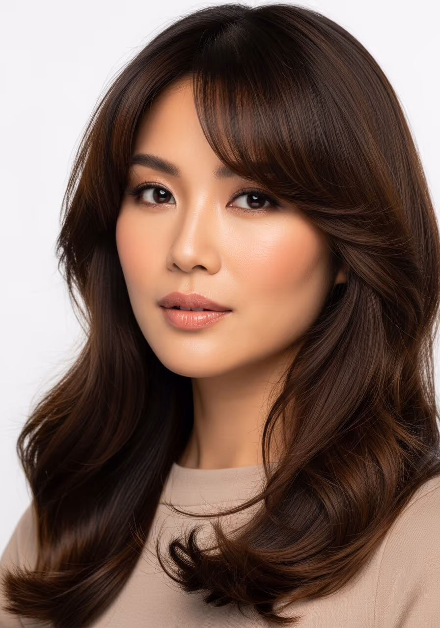 Wispy Curtain Bangs Long Hair 2026