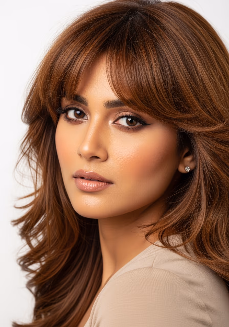 Long Bangs Square Face Hair 2026