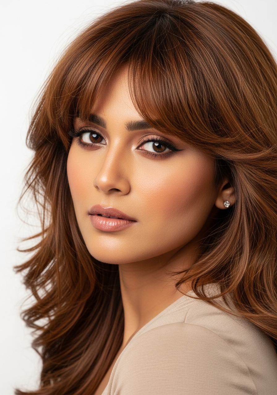 Long Bangs Square Face Hair 2026