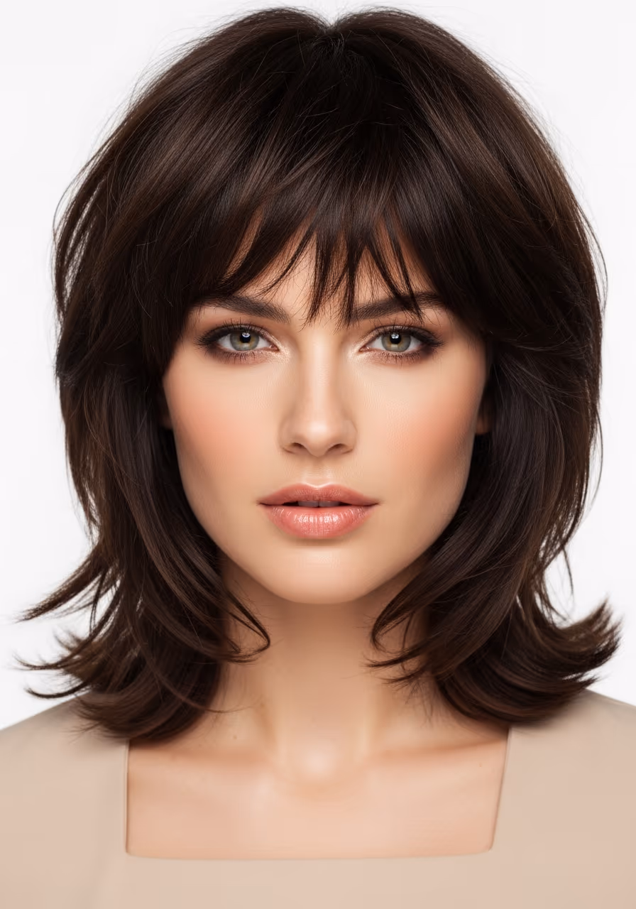 Long Shag Square Face Hair 2026