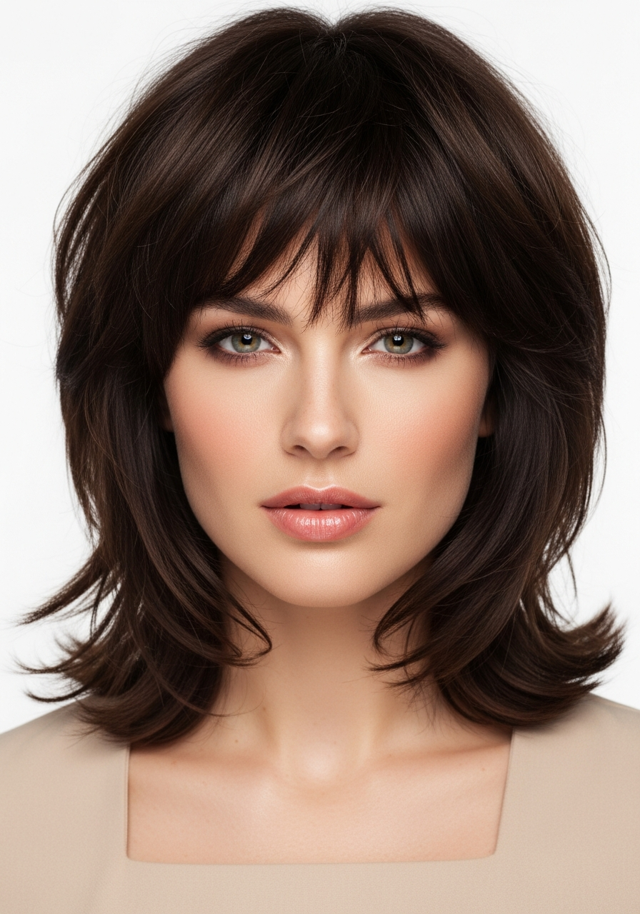 Long Shag Square Face Hair 2026