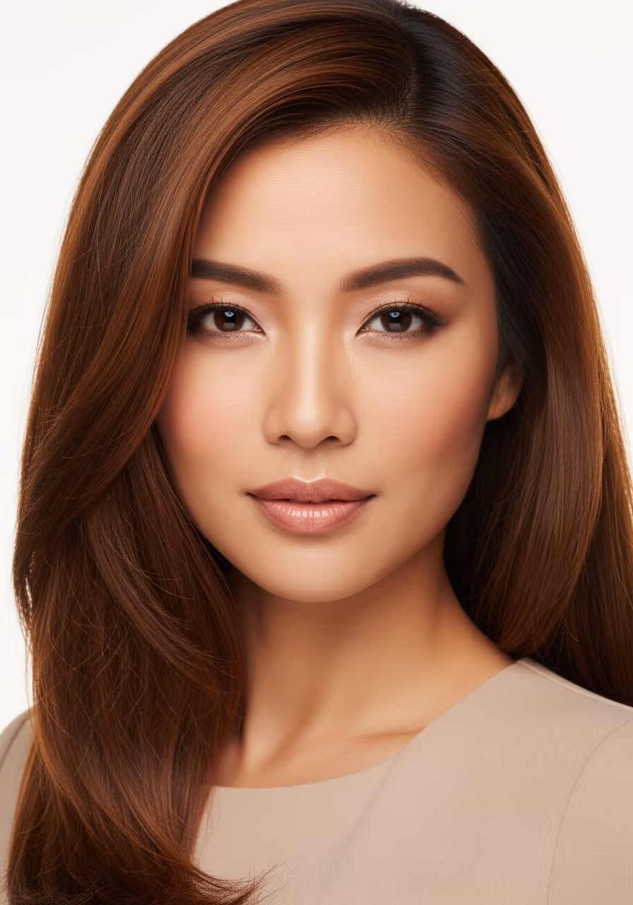 Deep Side Part Long Hair Square Face 2026