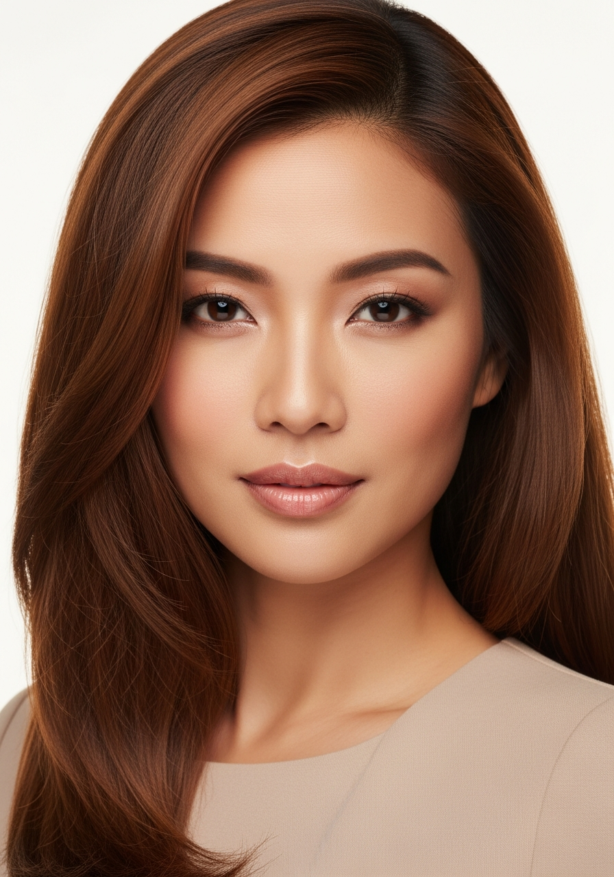 Deep Side Part Long Hair Square Face 2026