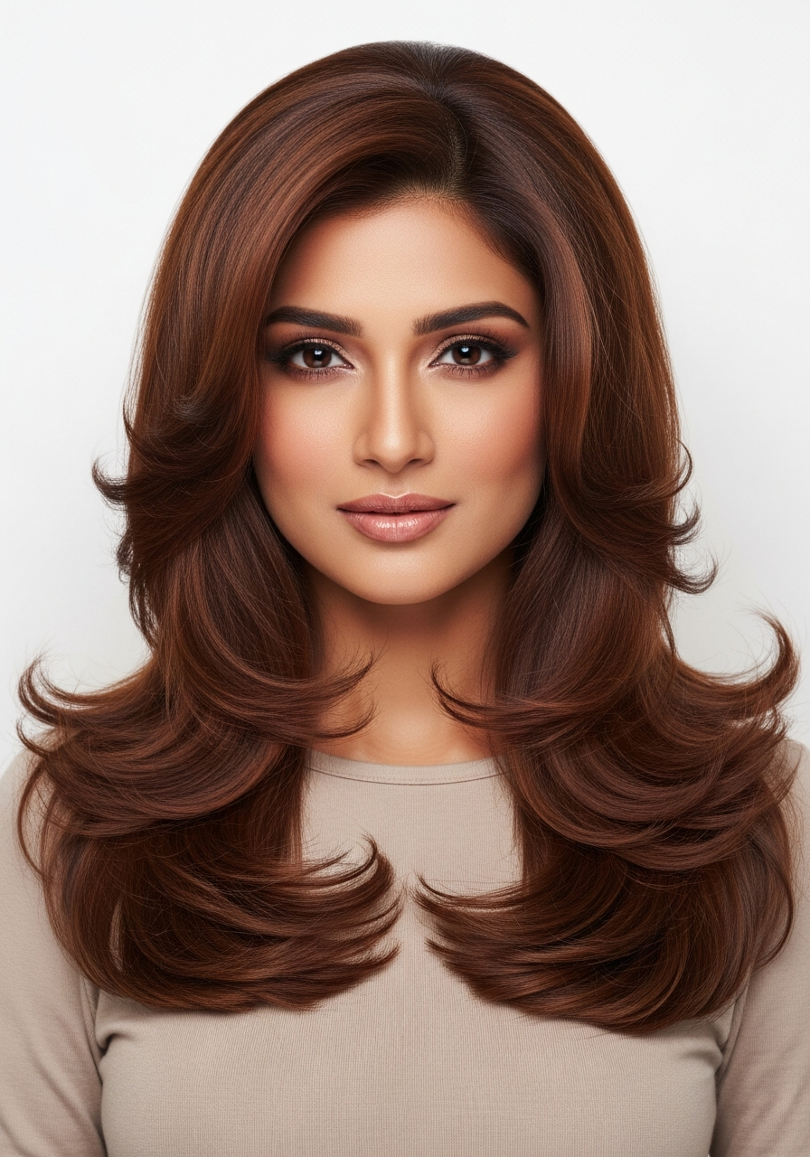Feathered Long Layers for Thick Hair 2026