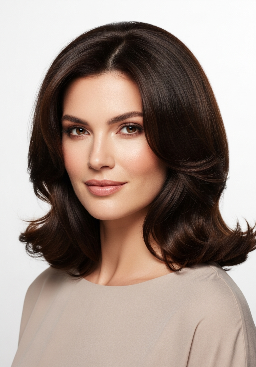 Thick Hair Layered Lob 2026
