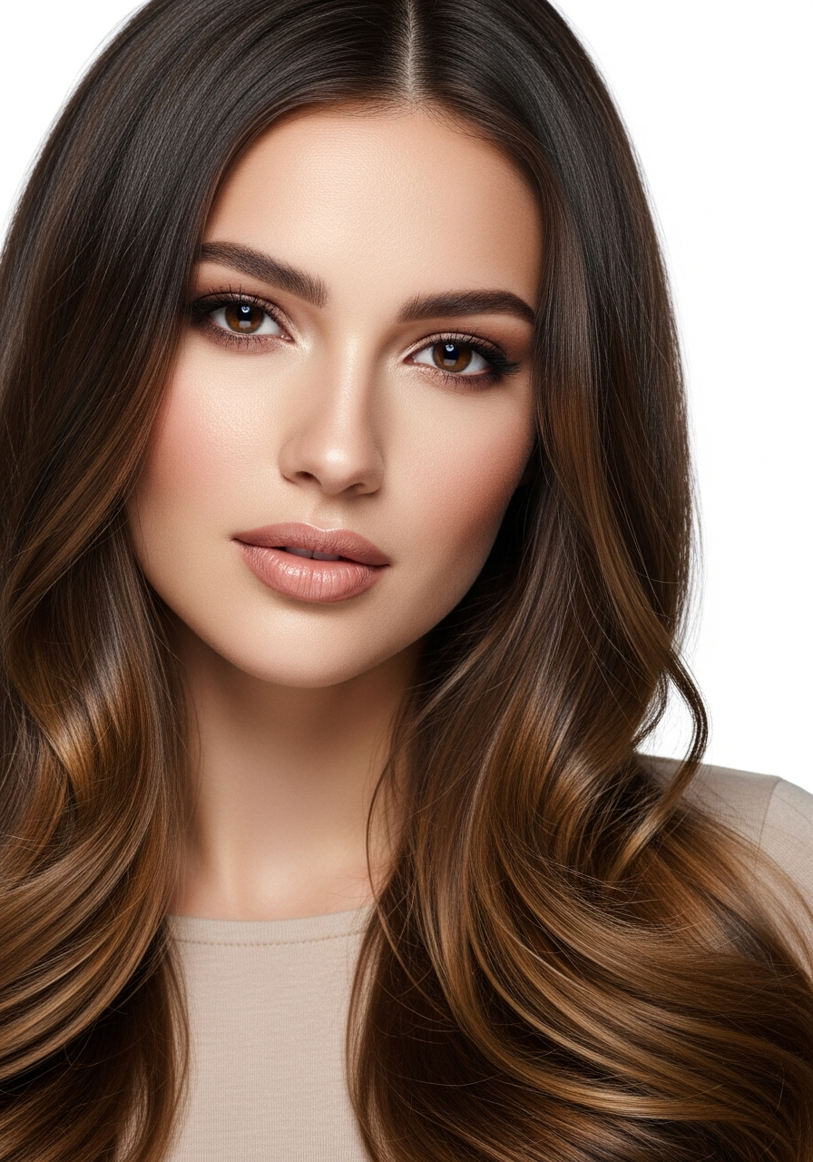 Thick Long Hair with Highlights 2026
