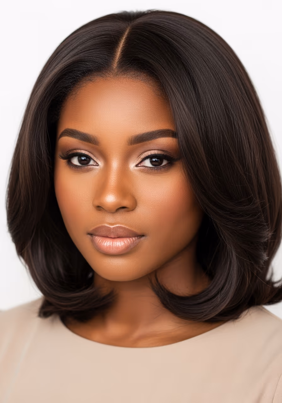 Silk Press Shoulder-Grazing Long Natural Hair 2026
