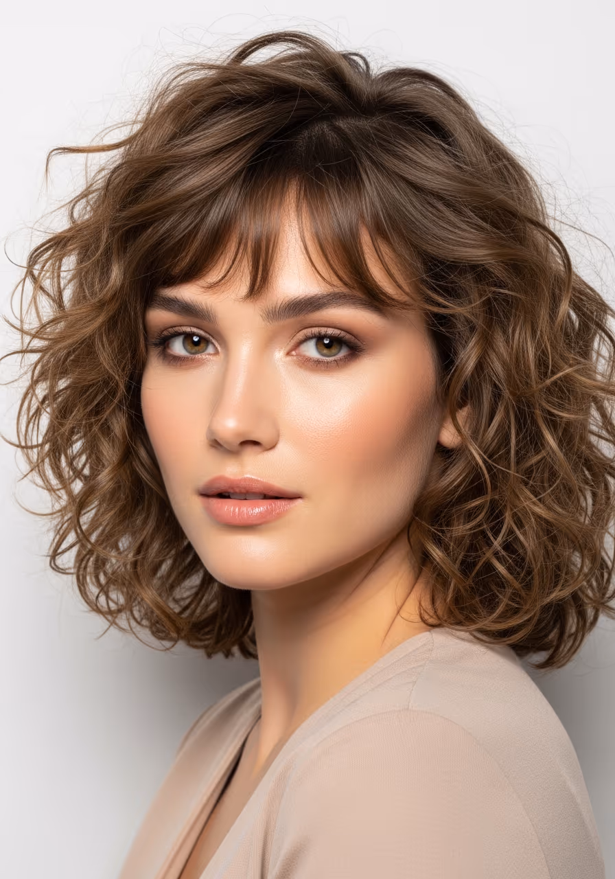 Curly Shag Medium - Medium-Length Curly Hairstyles for 2026