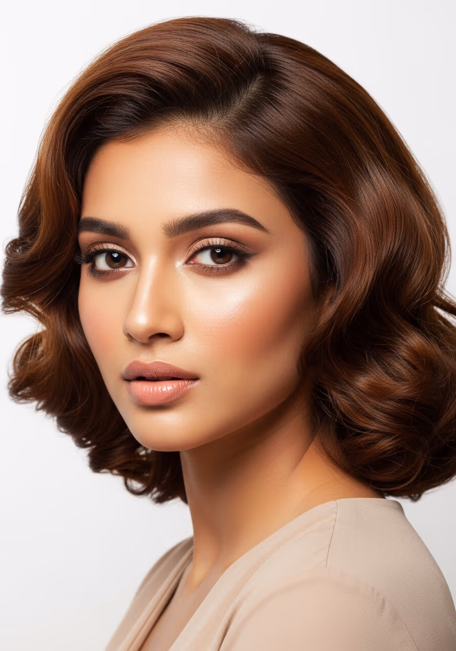 Glossy Medium Curls - Medium-Length Curly Hairstyles for 2026