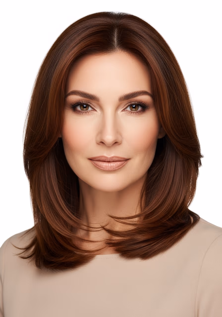 Soft Layers Over50 - Medium-Length Haircuts for Women Over 50