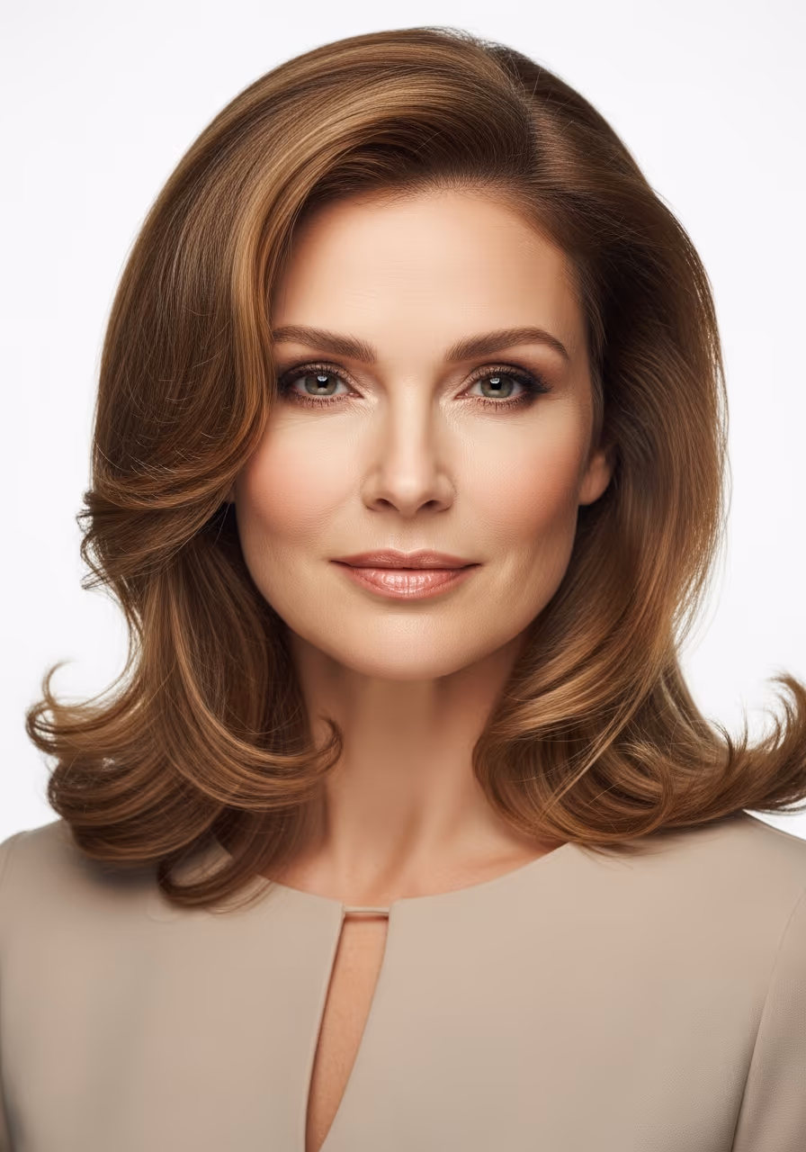 Soft Wave Over50 - Medium-Length Haircuts for Women Over 50