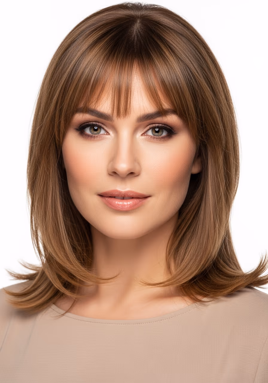 Thin Hair Bangs Medium