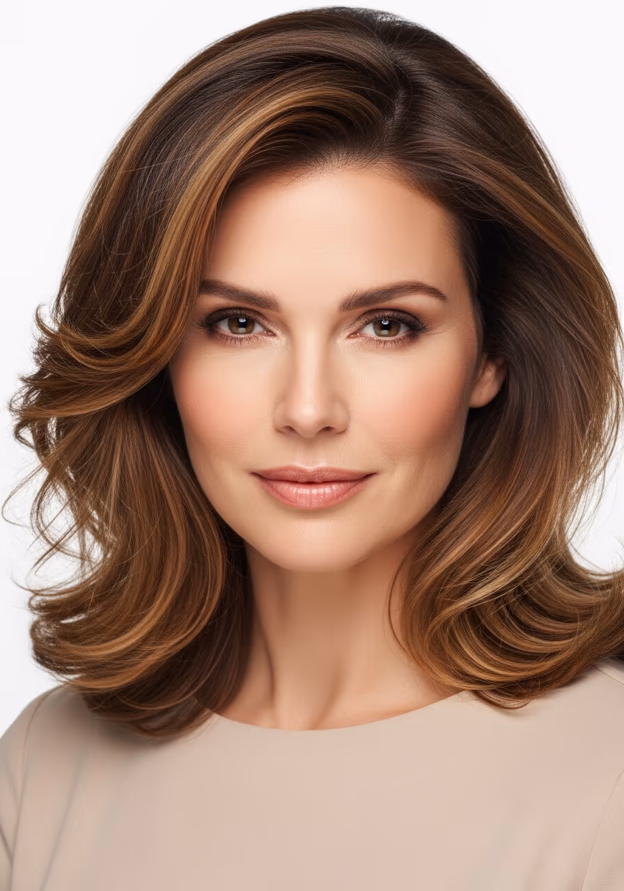 Medium Waves Over40 - 22 Medium Wavy Hairstyles to Try
