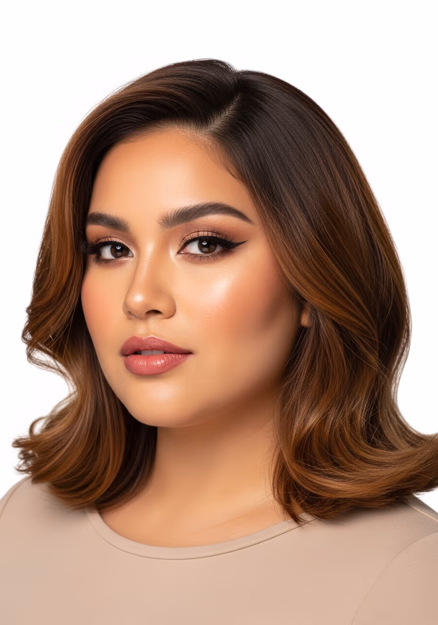 Medium Waves Round Face - 22 Medium Wavy Hairstyles to Try