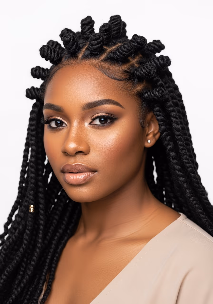 Long Bantu Knots Natural Hair 2026