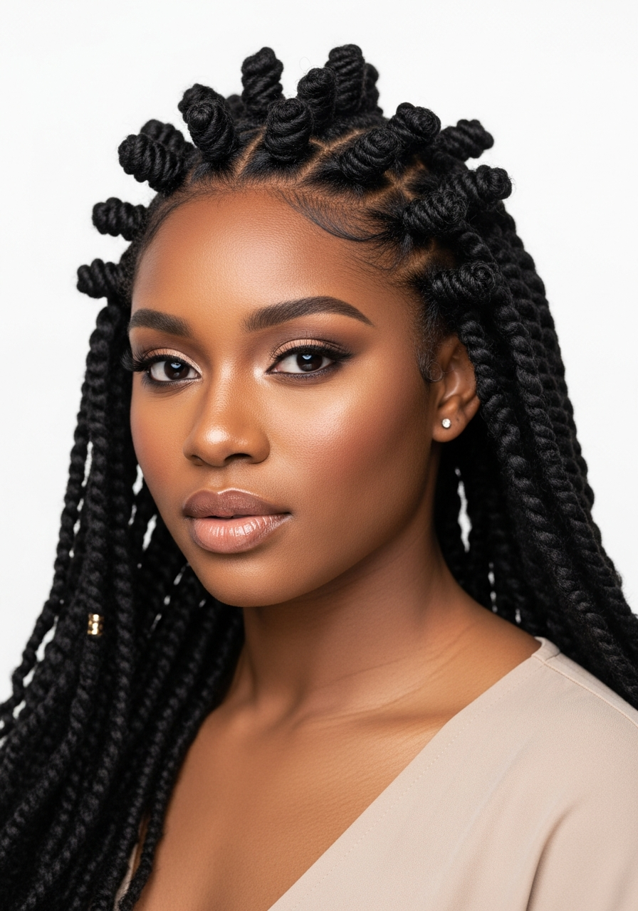 Long Bantu Knots
