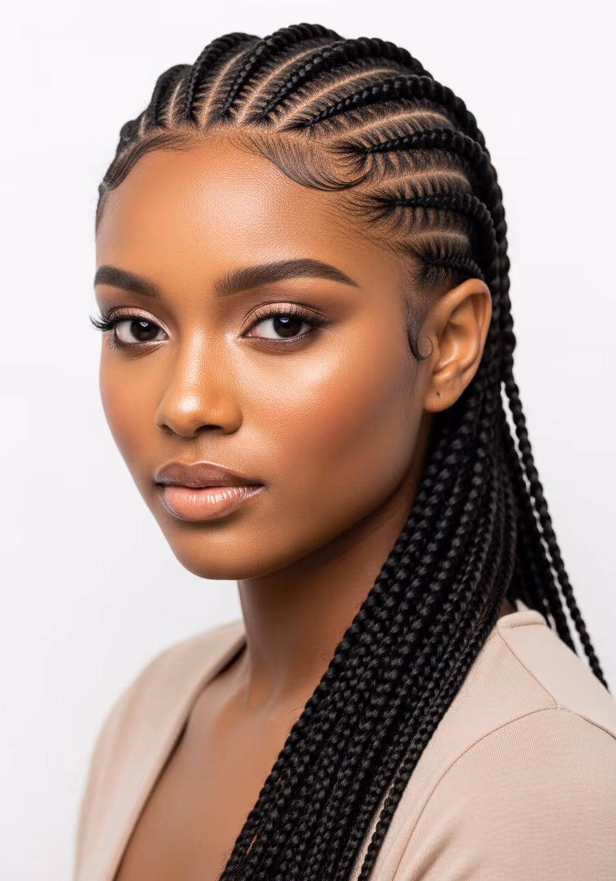Long Cornrows Natural Hair 2026