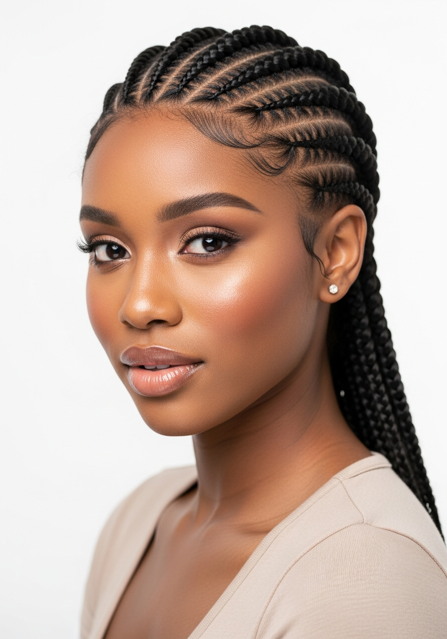 Long Crown Braids