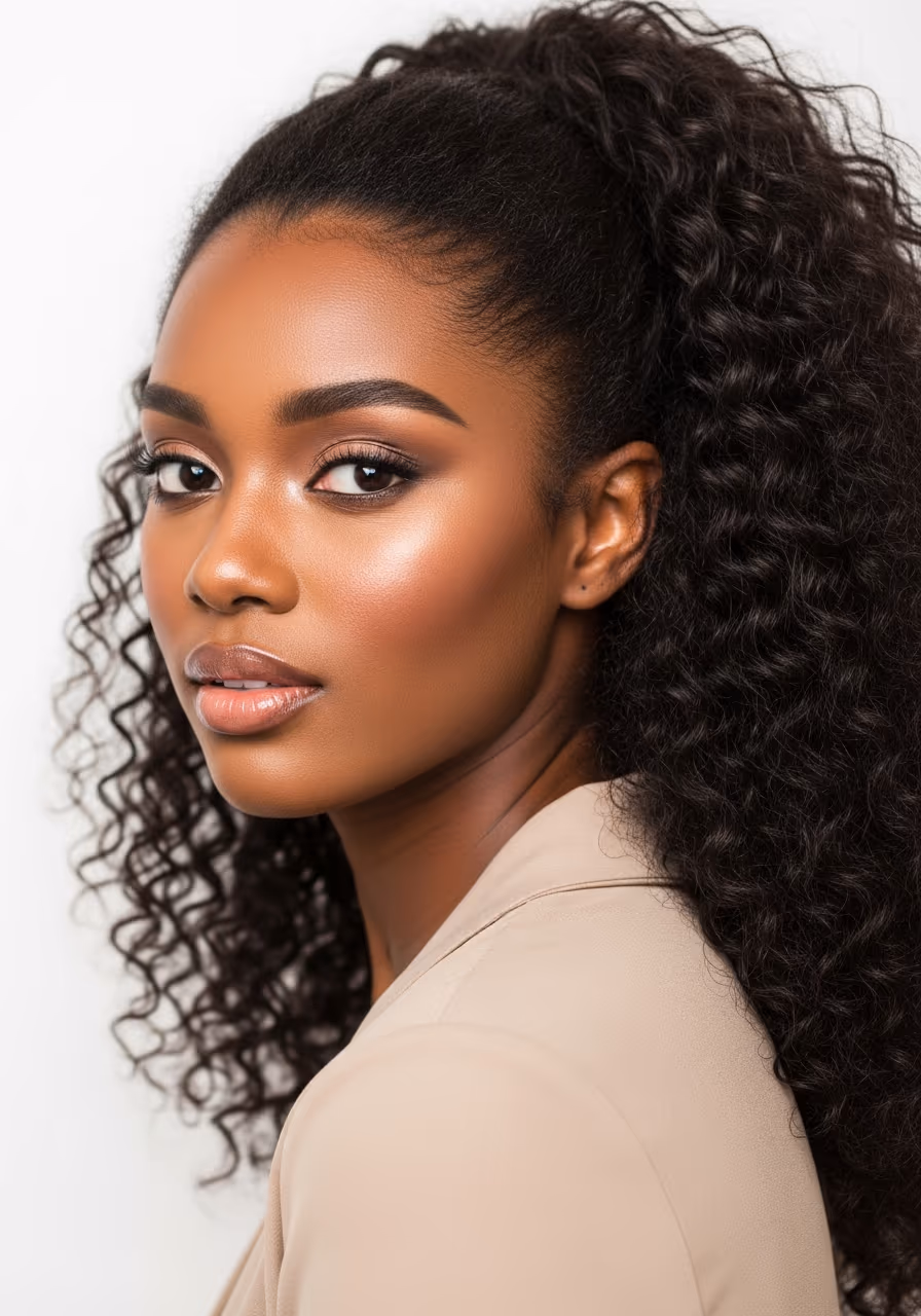 Curly Long Hair Ponytail 2026