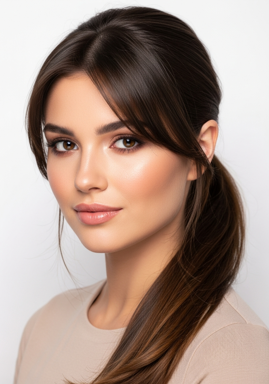 Curtain Bangs Ponytail Long Hair 2026