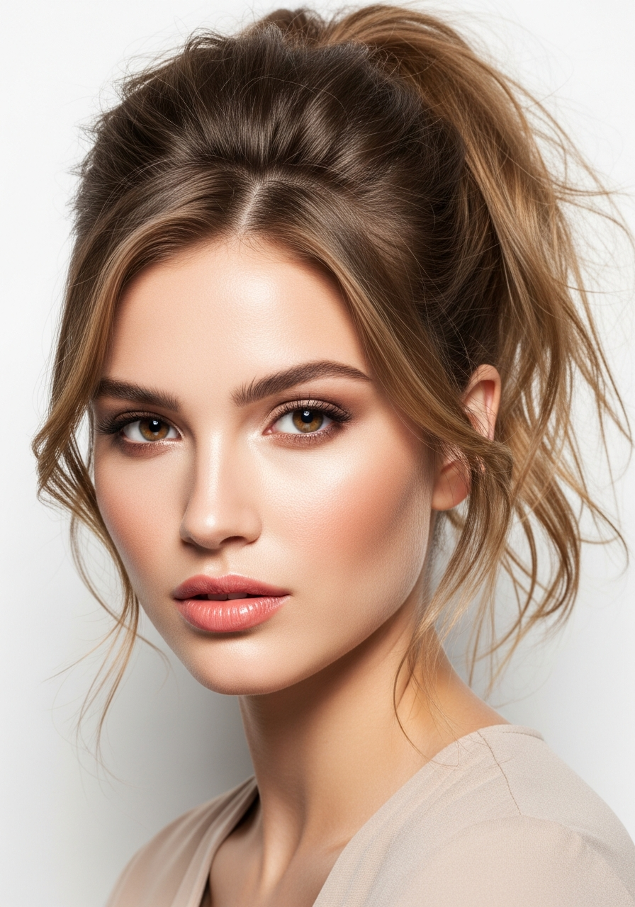 Messy Ponytail Long Hair 2026