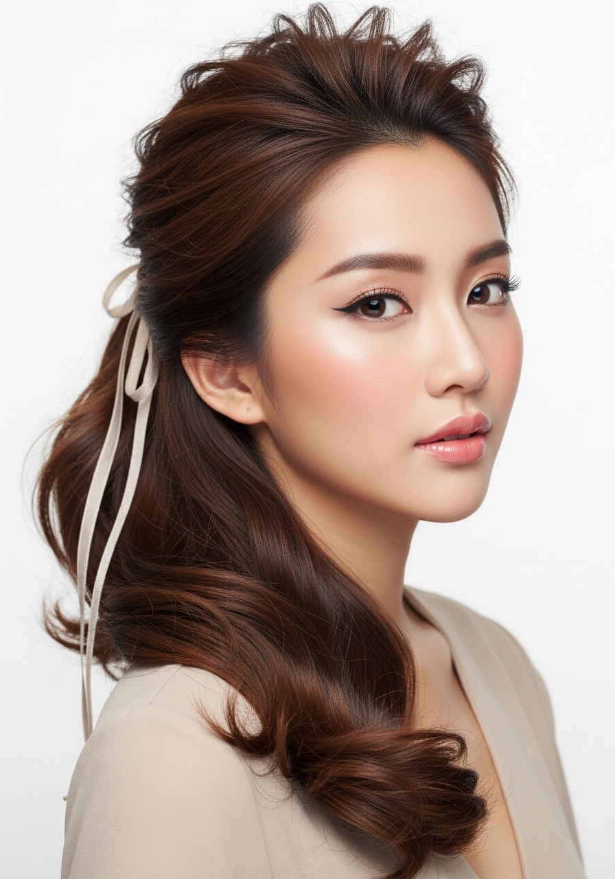 Ribbon Ponytail Long Hair 2026