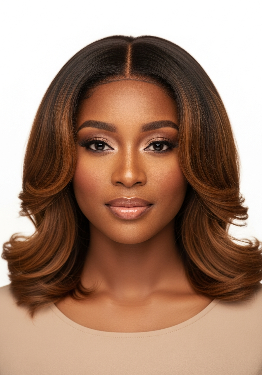 Balayage Straight Shoulder