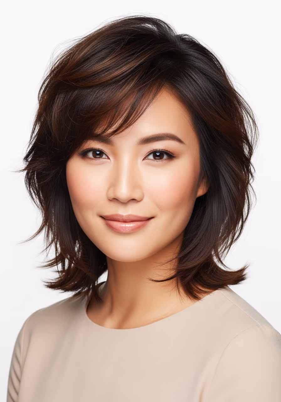 Choppy Shag Fine Hair - 22 Shoulder-Length Shag Haircuts Trending