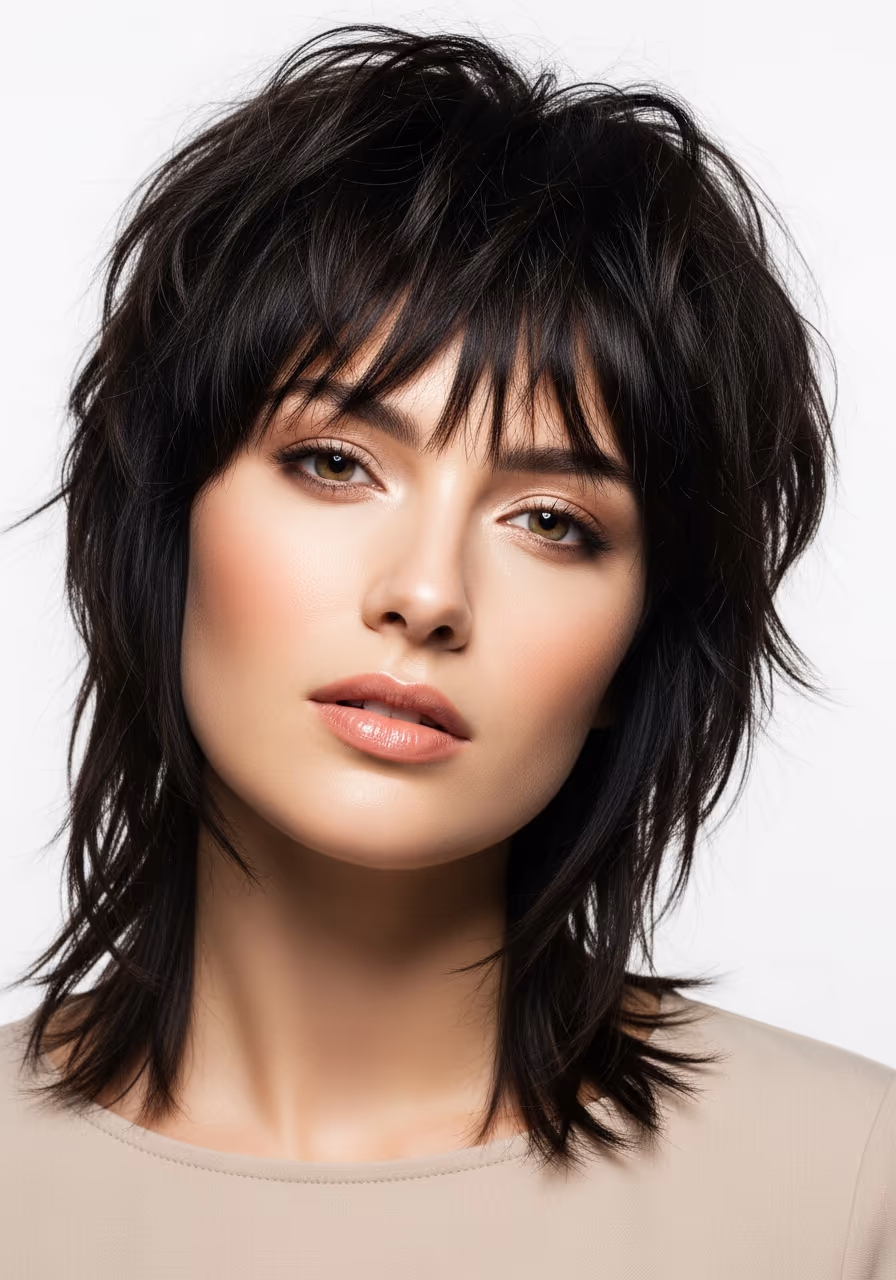 Grunge Shag hairstyle - 22 Shoulder-Length Shag Haircuts Trending
