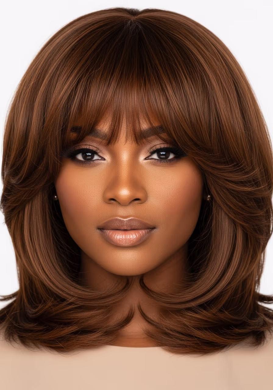 Layered Shag Bangs - 22 Shoulder-Length Shag Haircuts Trending
