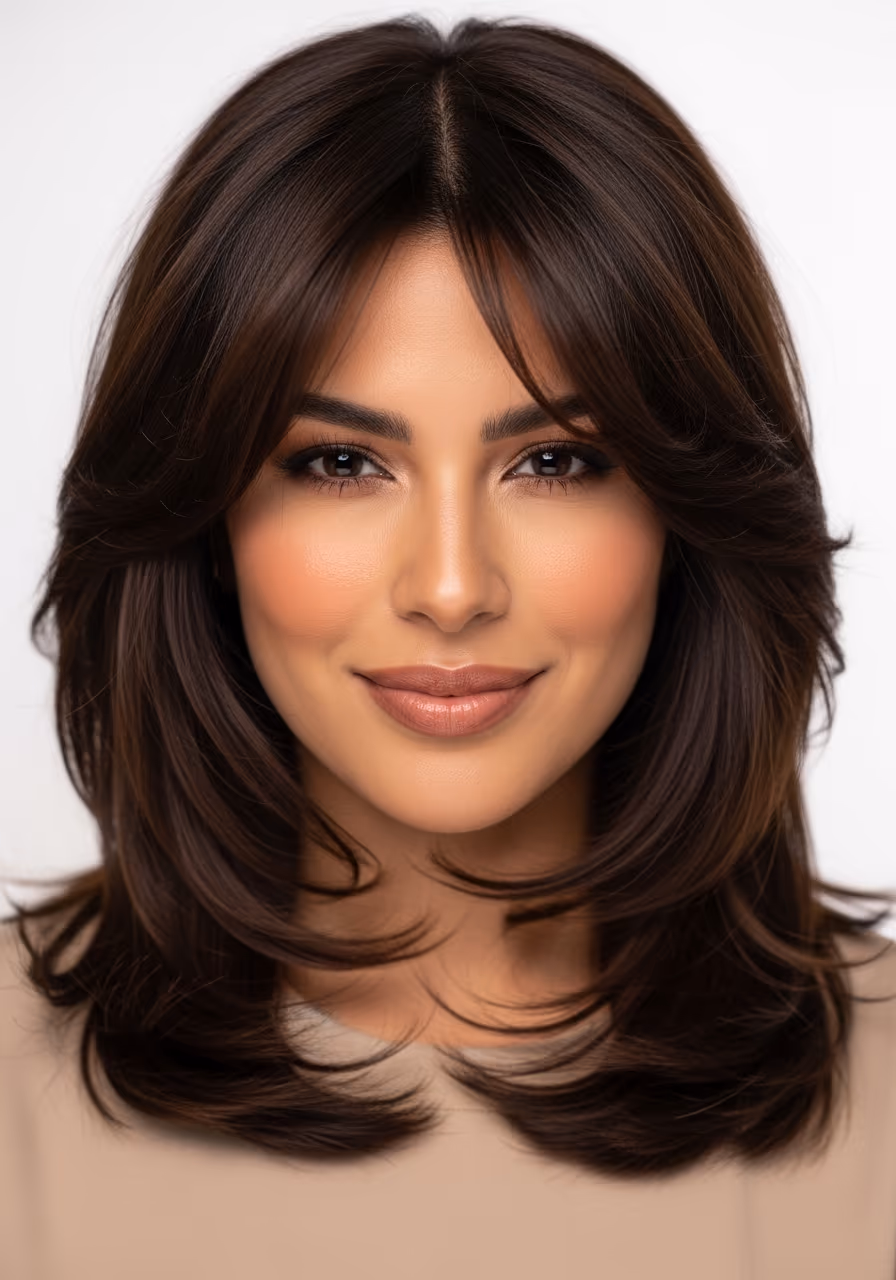 Shag Layers Face Frame - 22 Shoulder-Length Shag Haircuts Trending