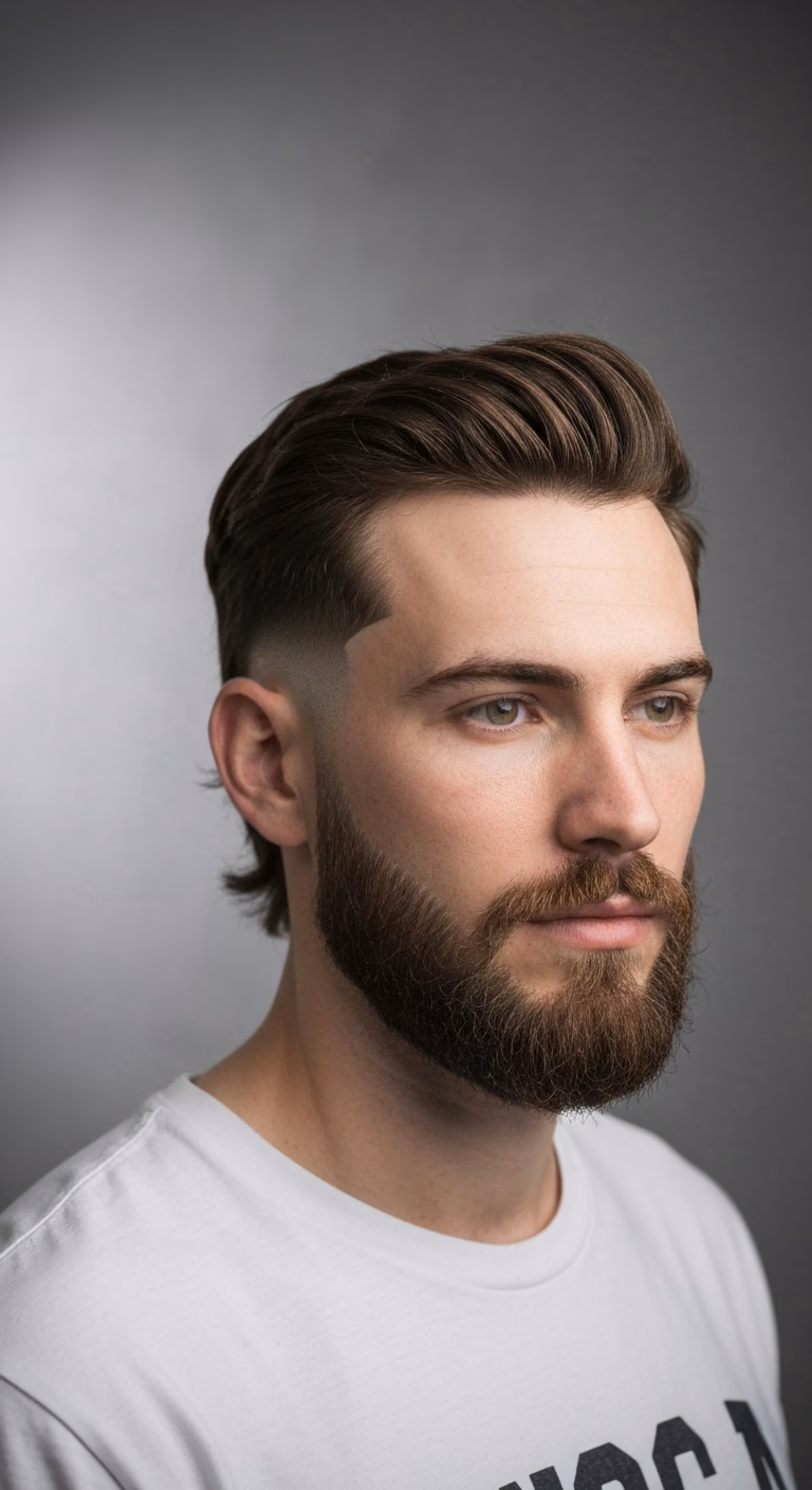 Beard Pairing Baby Mullet