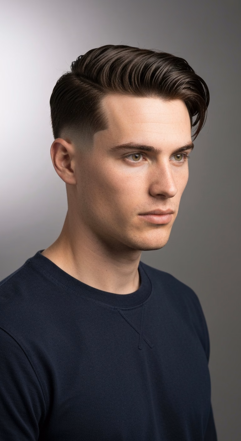 Slicked Back Baby Mullet
